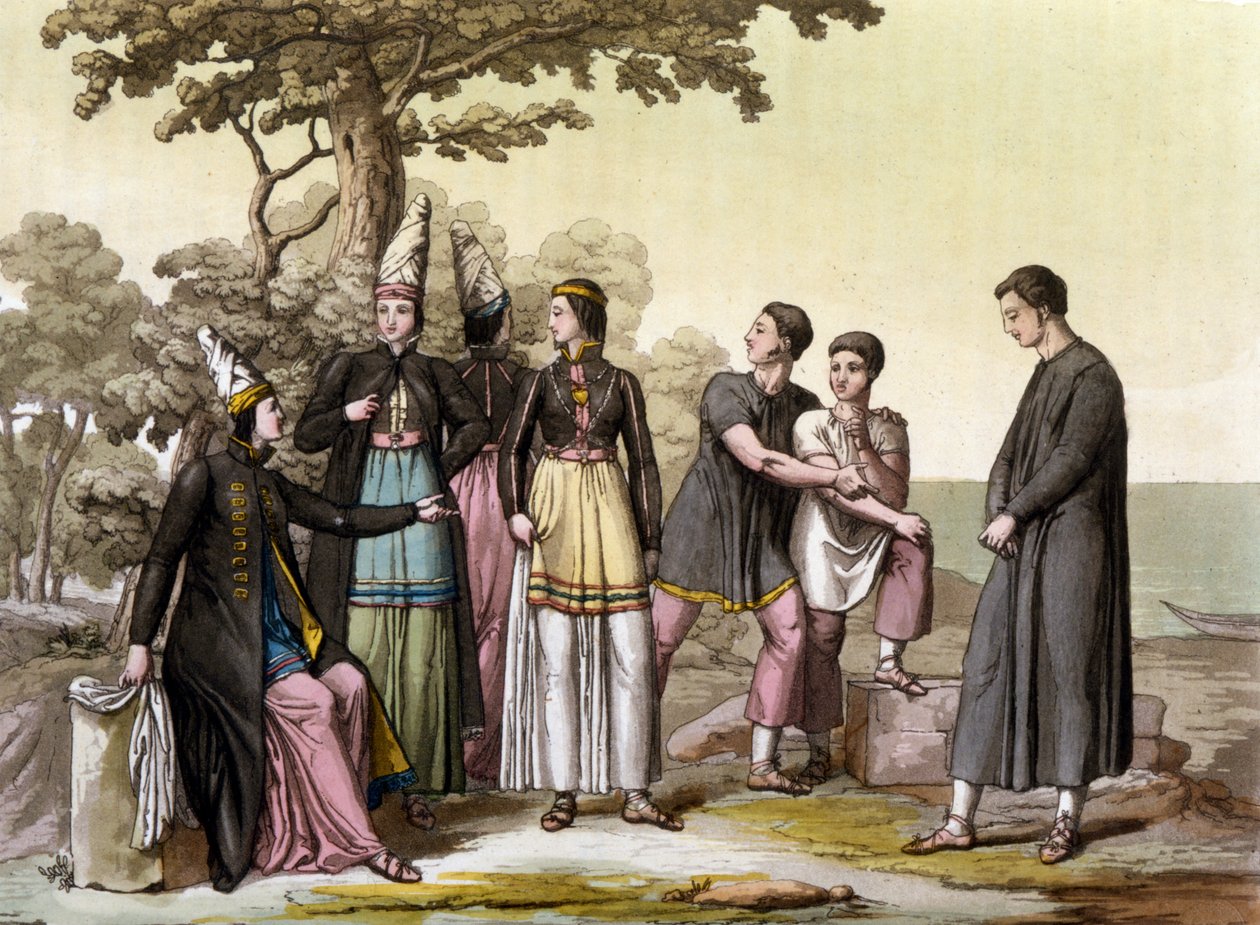 Icelandic Costumes - in The Old and Modern Costume by Jules Ferrario by Unknown artist
