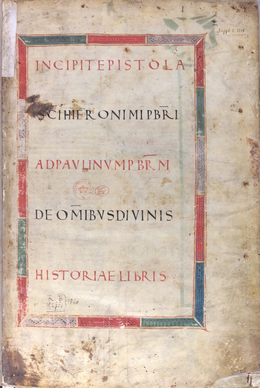 Incipit Epistle, initial page of the Epistle, 11th century (miniature, parchment manuscript) by Unknown artist