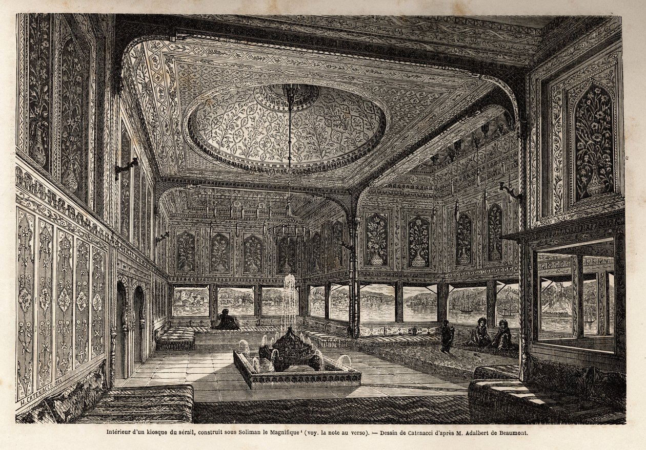 Inside a kiosk of the serail in Constantinople by Unknown artist