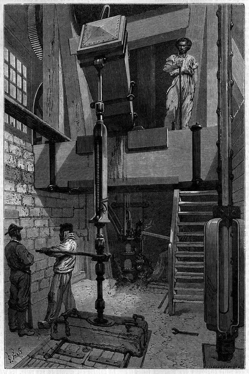 Installation of a Drill to Discover a Coal Deposit by Unknown artist