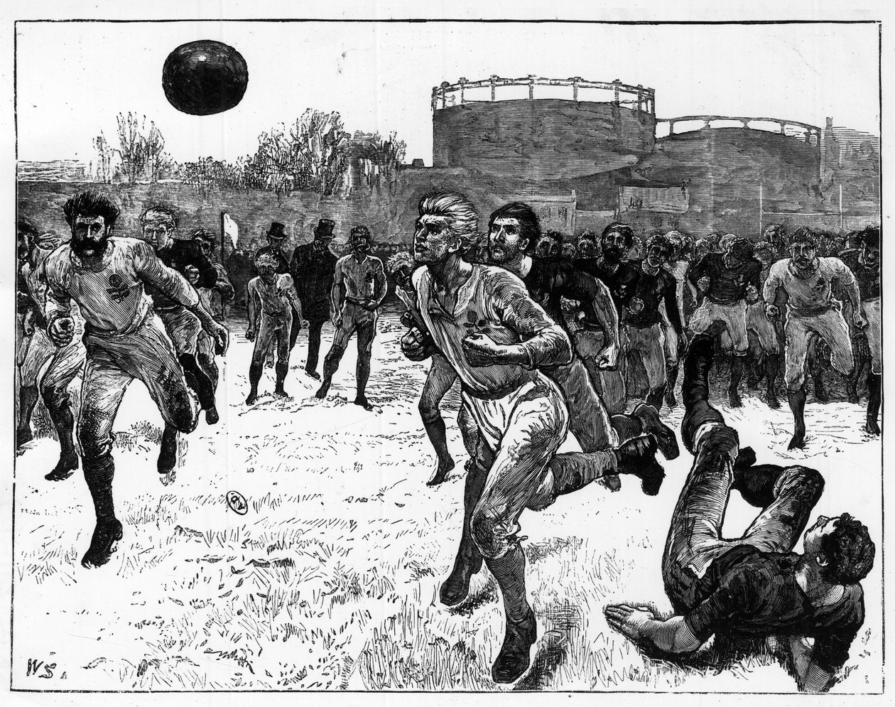 International football match between Anglo-Saxon countries by Unknown artist