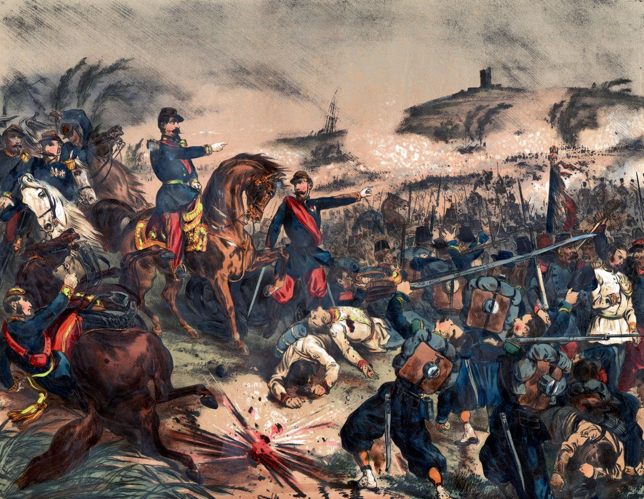 Italian Campaign of 1859 or Second Italian Independence War: Napoleon III at the Battle of Solferino, June 24 by Unknown artist