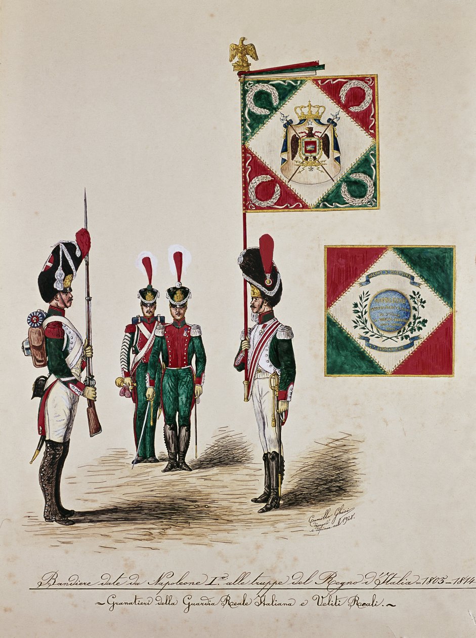 Italian Army Flag at the Time of Napoleon I by Unknown artist