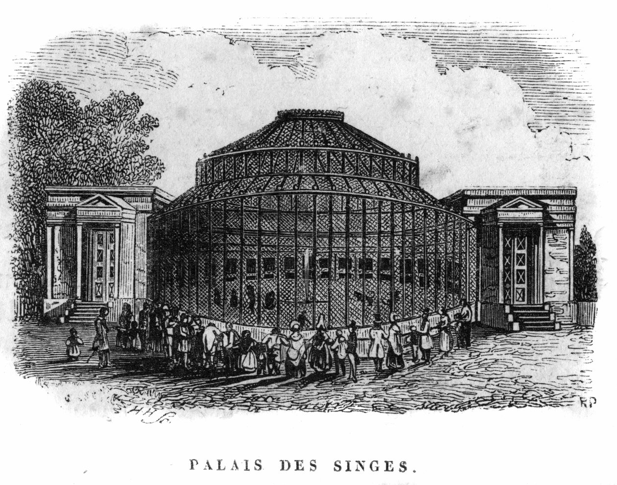 Jardin des Plantes in Paris in 1861: palace of the monkeys by Unknown artist