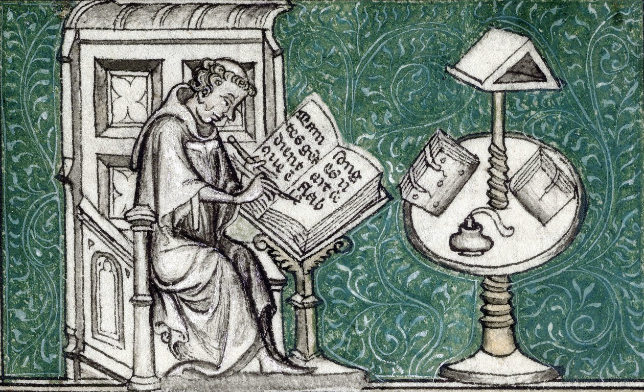 Jean de Meun Composing the Romance of the Rose, c.1380 by Unknown artist