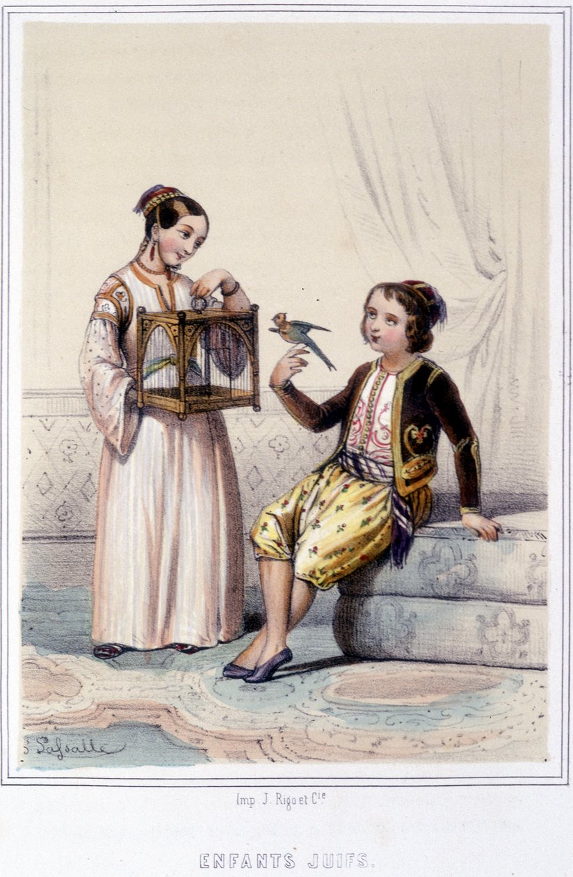 Jewish Children of Algeria in the Second Half of the 19th Century. by Unknown artist
