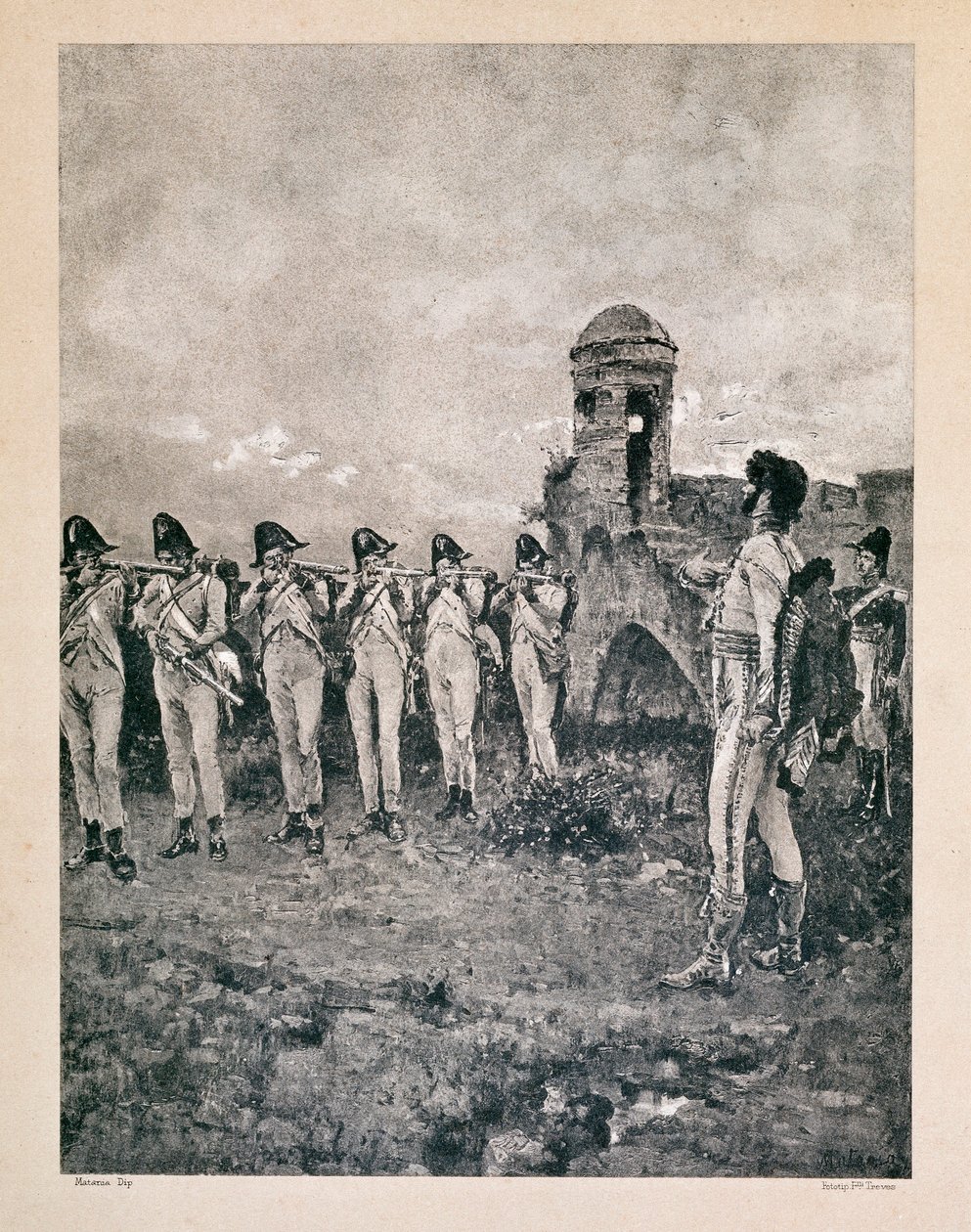 Joachim Murat, marechal of France, king of Naples, shot on 13/10/1815 in Calabria. Prints of period by Unknown artist