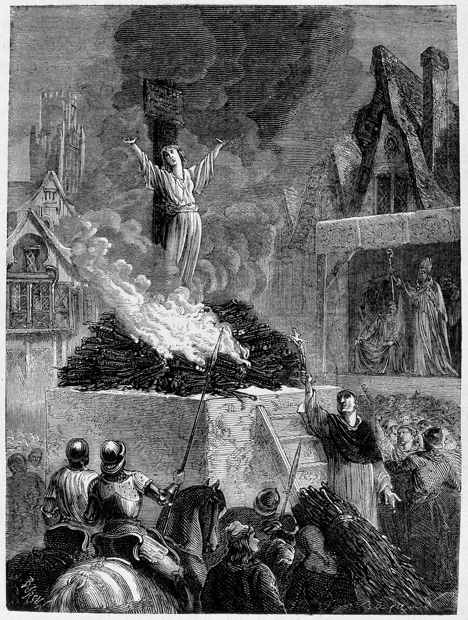 Joan of Arc at the stake in Rouen (1431) by Unknown artist