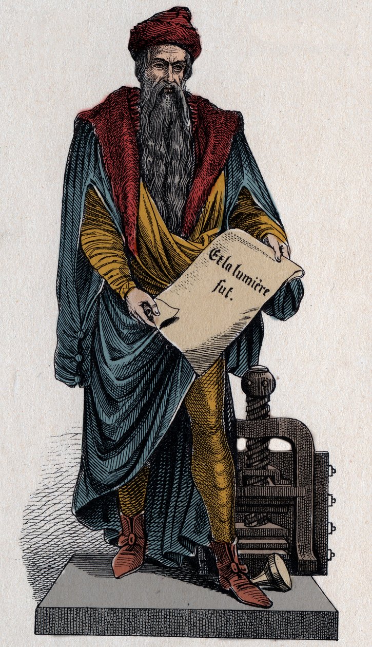 Johann Gutenberg, German printer and goldsmith
