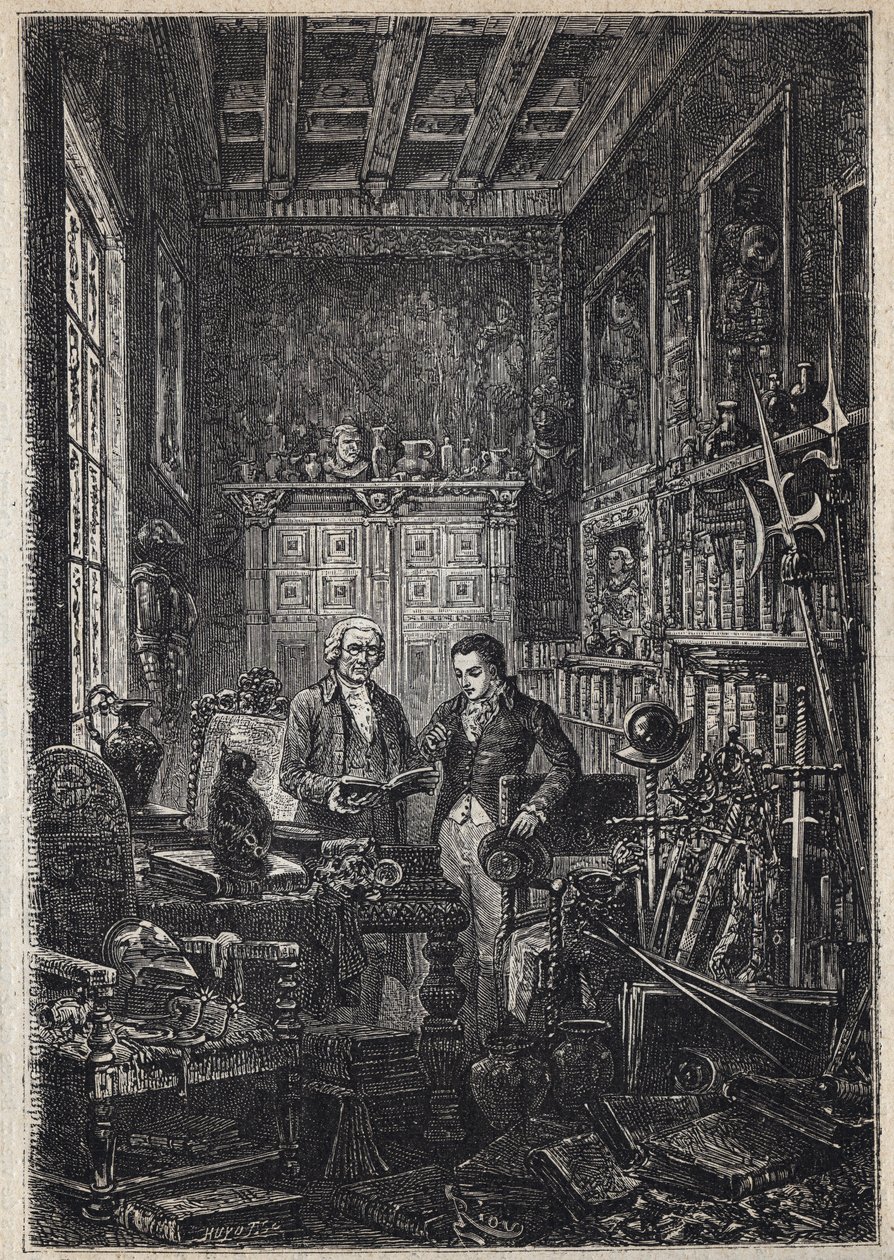 Jonathan Oldenbuck - The Saint of the Saints of the Antiquary - Illustration of the 19th century for the novel 