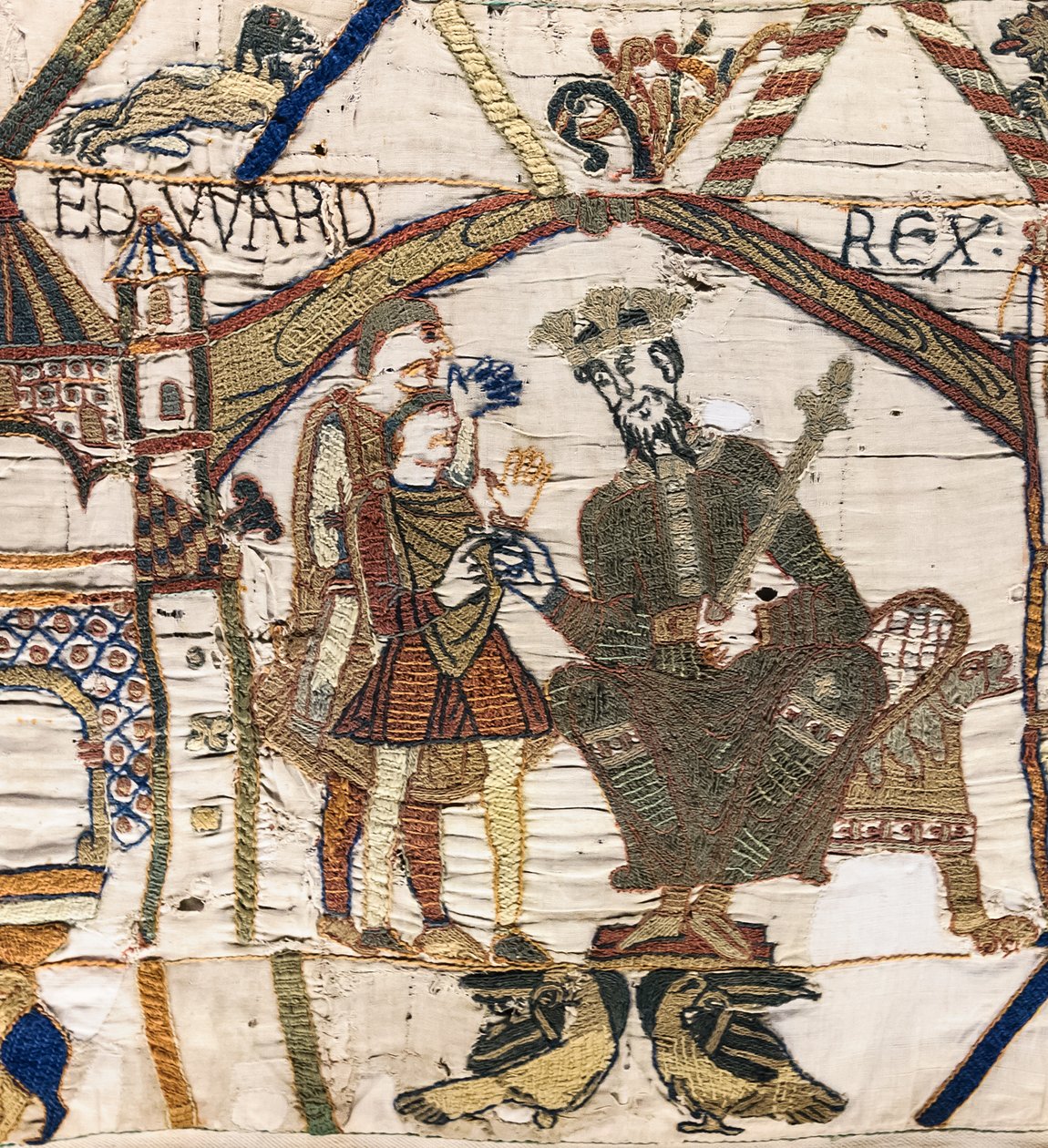 King Edward the Confessor Sends Harold to Normandy, Bayeux Tapestry by Unknown artist