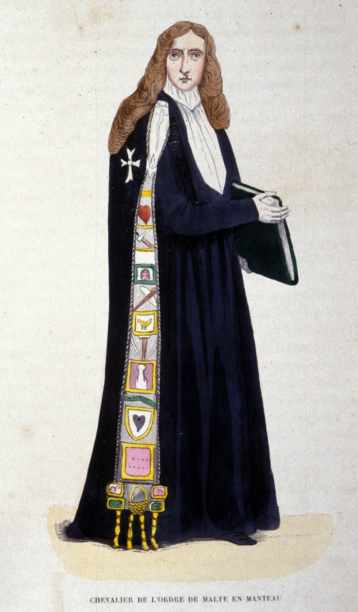 Knight of the Order of Malta in Engraving Coat 19th century by Unknown artist