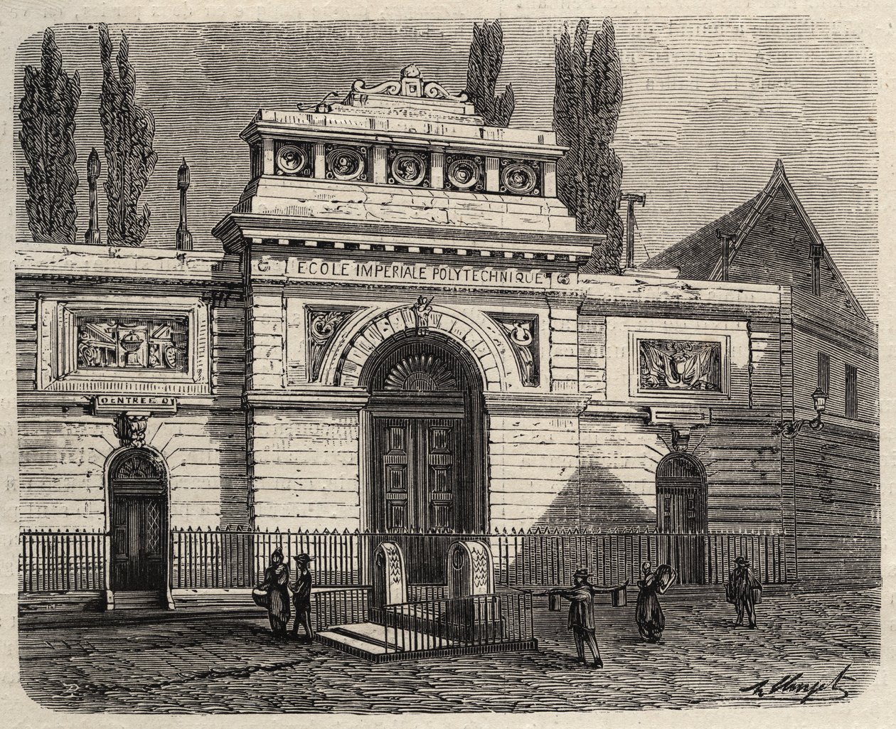 Histoire de l'École polytechnique フランス語 L'Ecole Polytechnique in Paris in 1873 - Engraving of 1873 in 'The