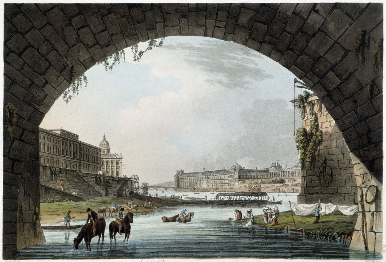 La Monnaie, 4 Nations in Paris seen by J.C. Mats, Published by W. Miller in London-1806 by Unknown artist