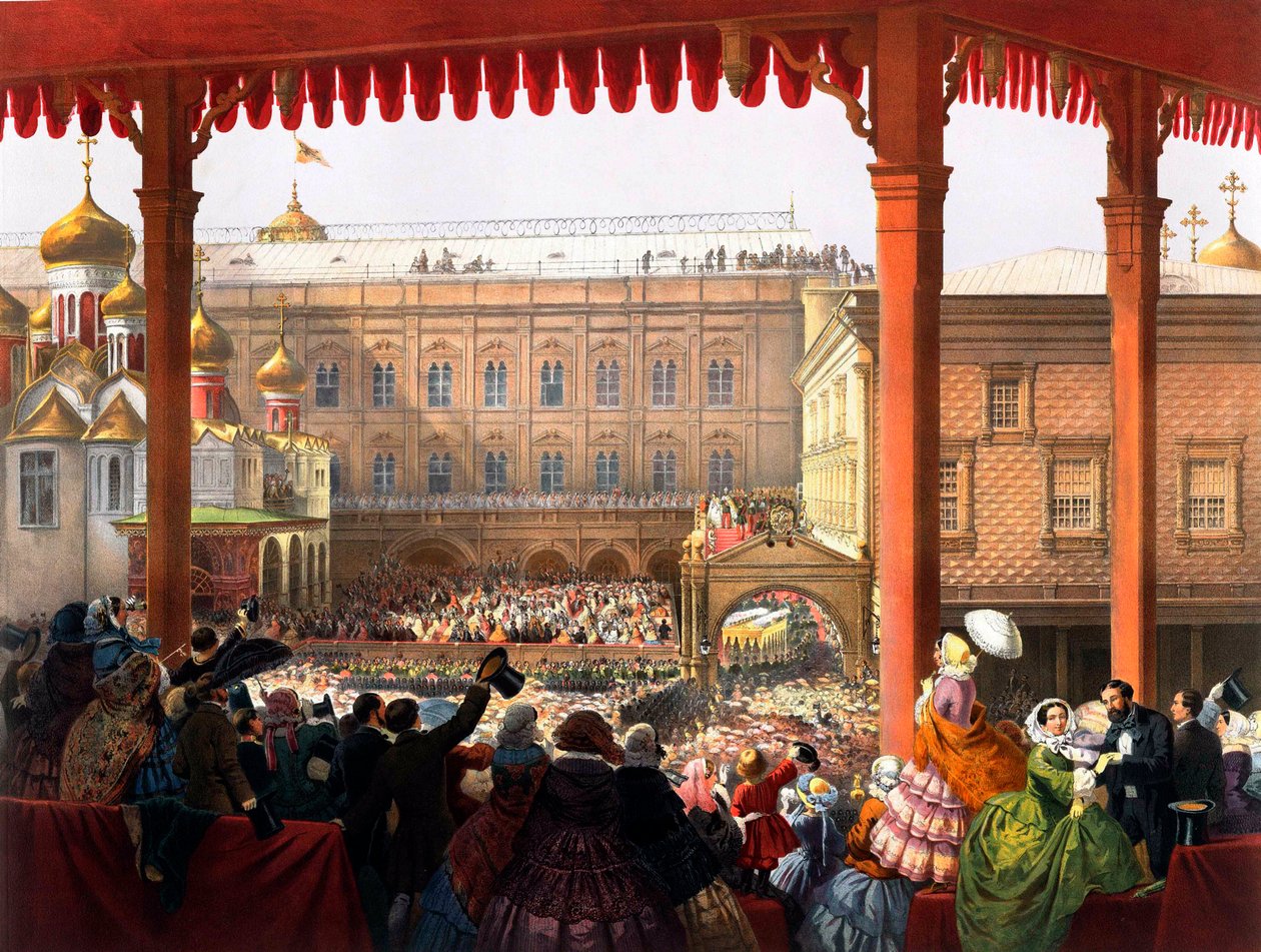 The Coronation of Emperor Alexander II on 18/02/1855, View of the Crowd by Unknown artist