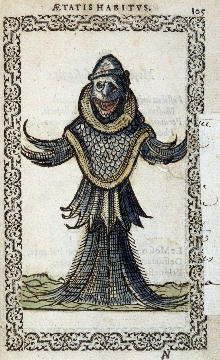 Le monine marin - in "Habits et effigies" by Jean Sluperius by Unknown artist
