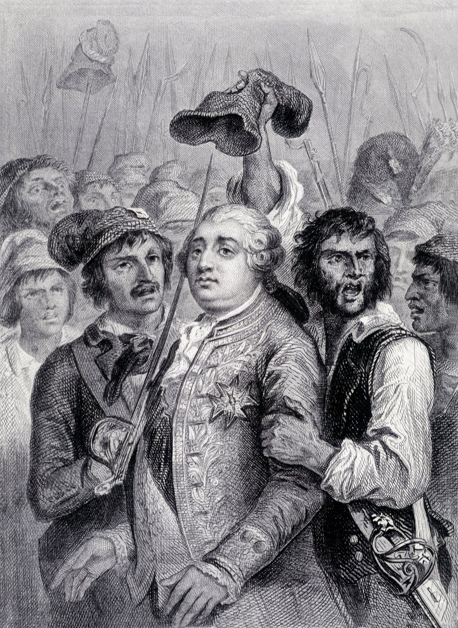 The people at the Tuileries, cap Louis XVI of the Phrygian cap, June 20 by Unknown artist