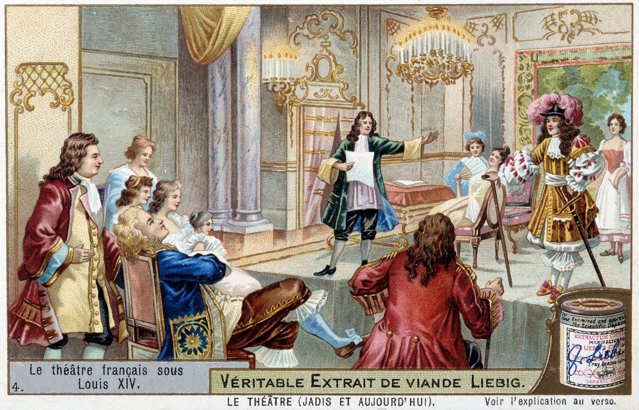 The French Theatre under Louis XIV - Chromolithography Liebig by Unknown artist