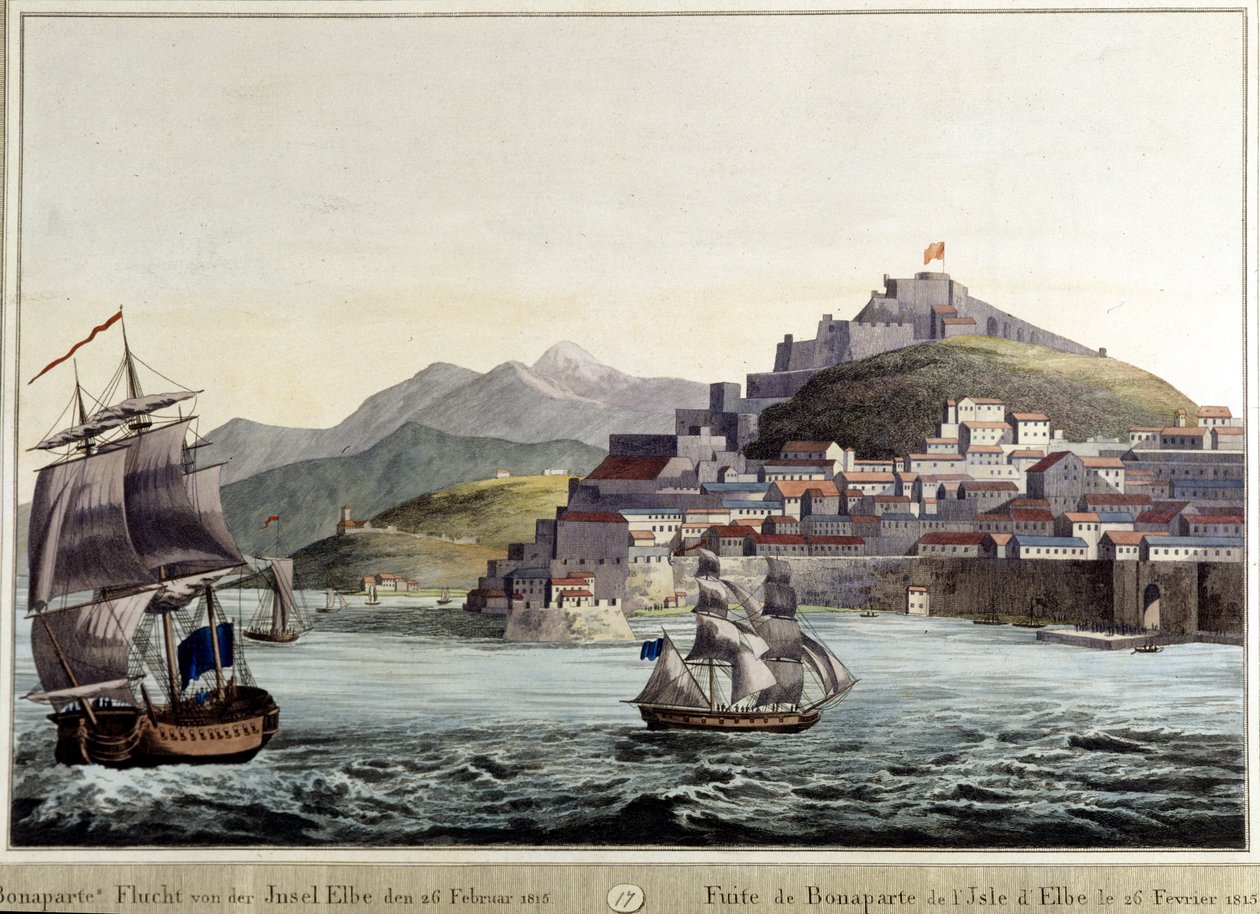 Escape of Napoleon Bonaparte from Elba Island, 26/02/1815 by Unknown artist