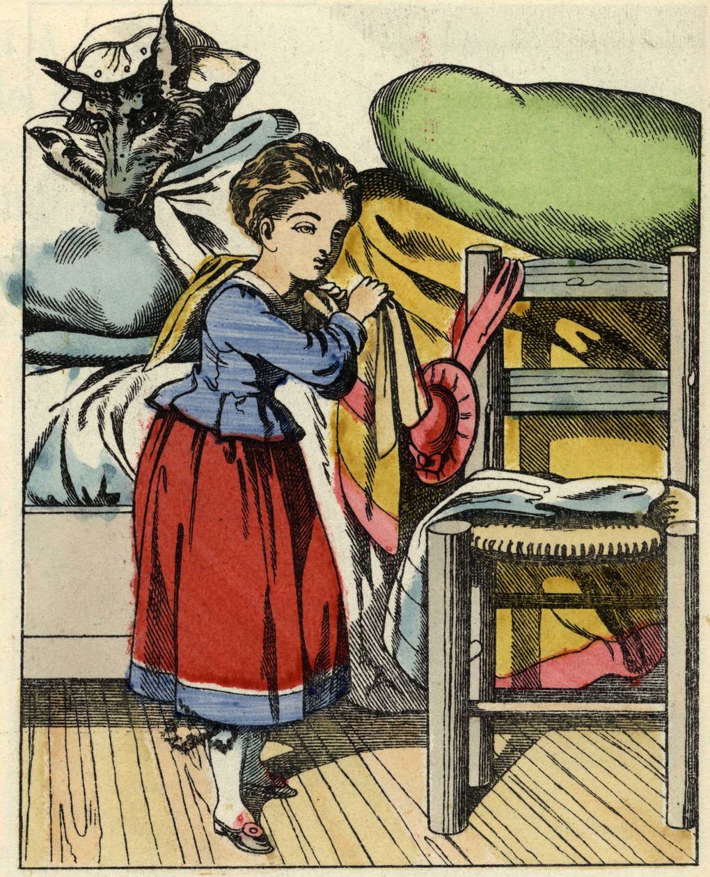 Little Red Riding Hood at Her Grandmother