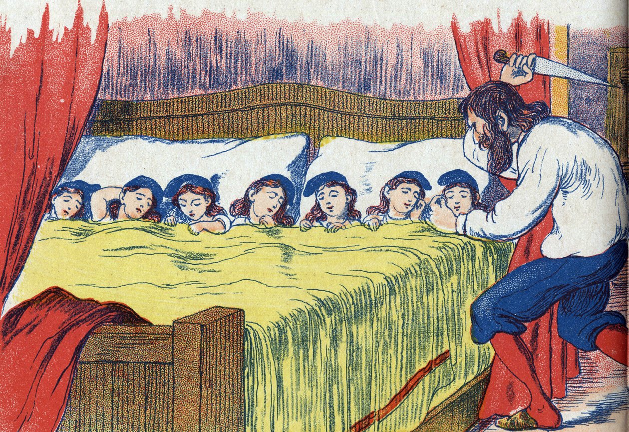The Ogre Kills His Daughters. Illustration for 