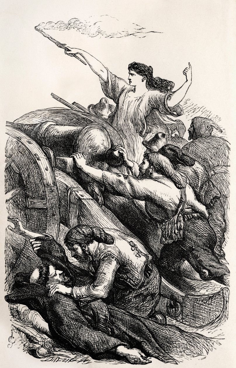 Lord Byron-illustration of a scene from the poem 