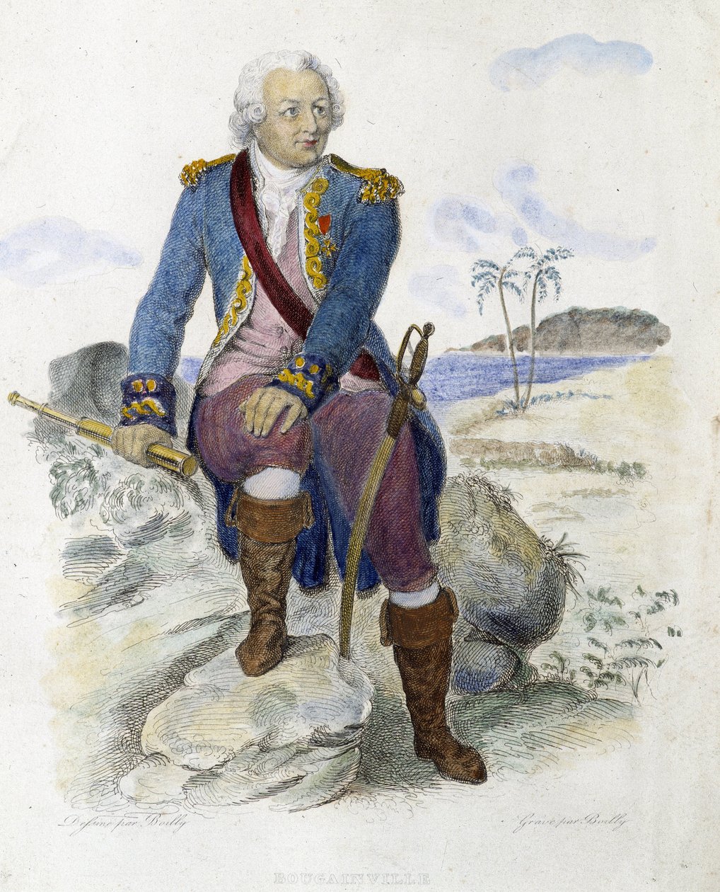 Louis Antoine, Count of Bougainville (1729-1811), French Navigator - in Le Plutarque Français by Mennechet by Unknown artist