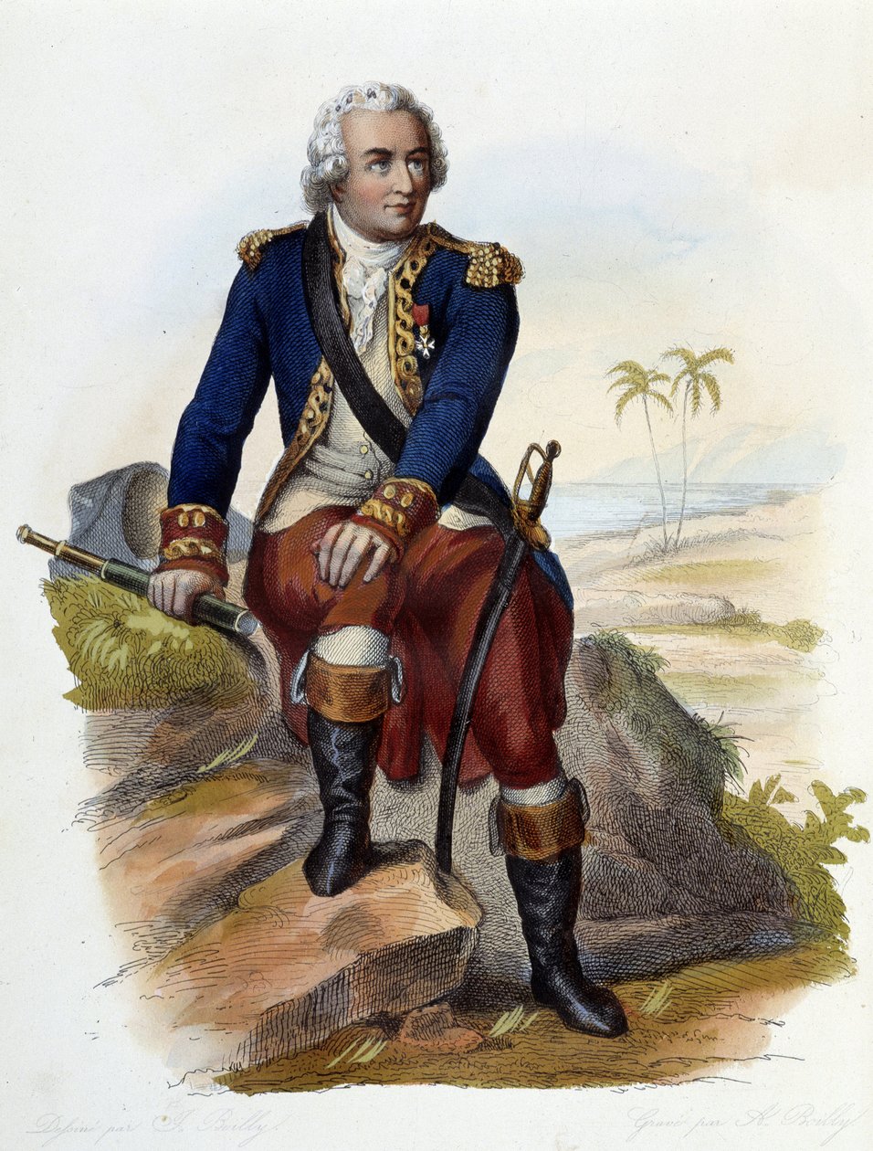 Louis Antoine, Count of Bougainville (1729-1811), French Navigator - in Le Plutarque Français, Ed. Mennechet by Unknown artist