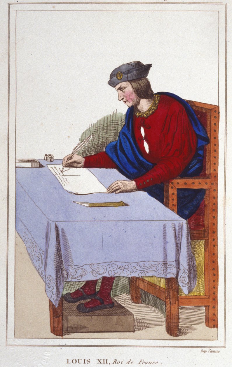 Louis XII (1462 -1515), King of France. Engraving of 1830 by Unknown artist