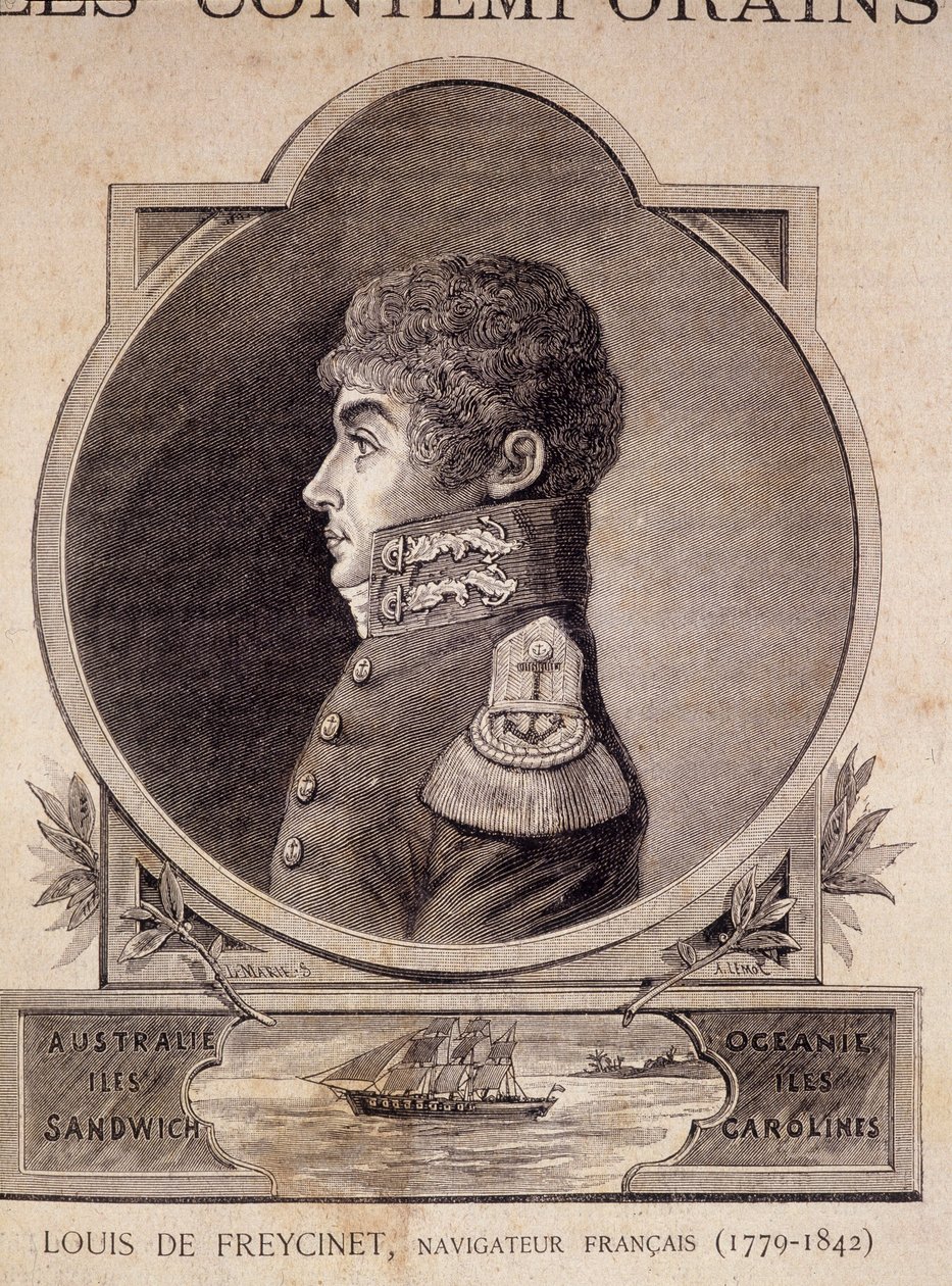 Louis de Freycinet, French Navigator by Unknown artist