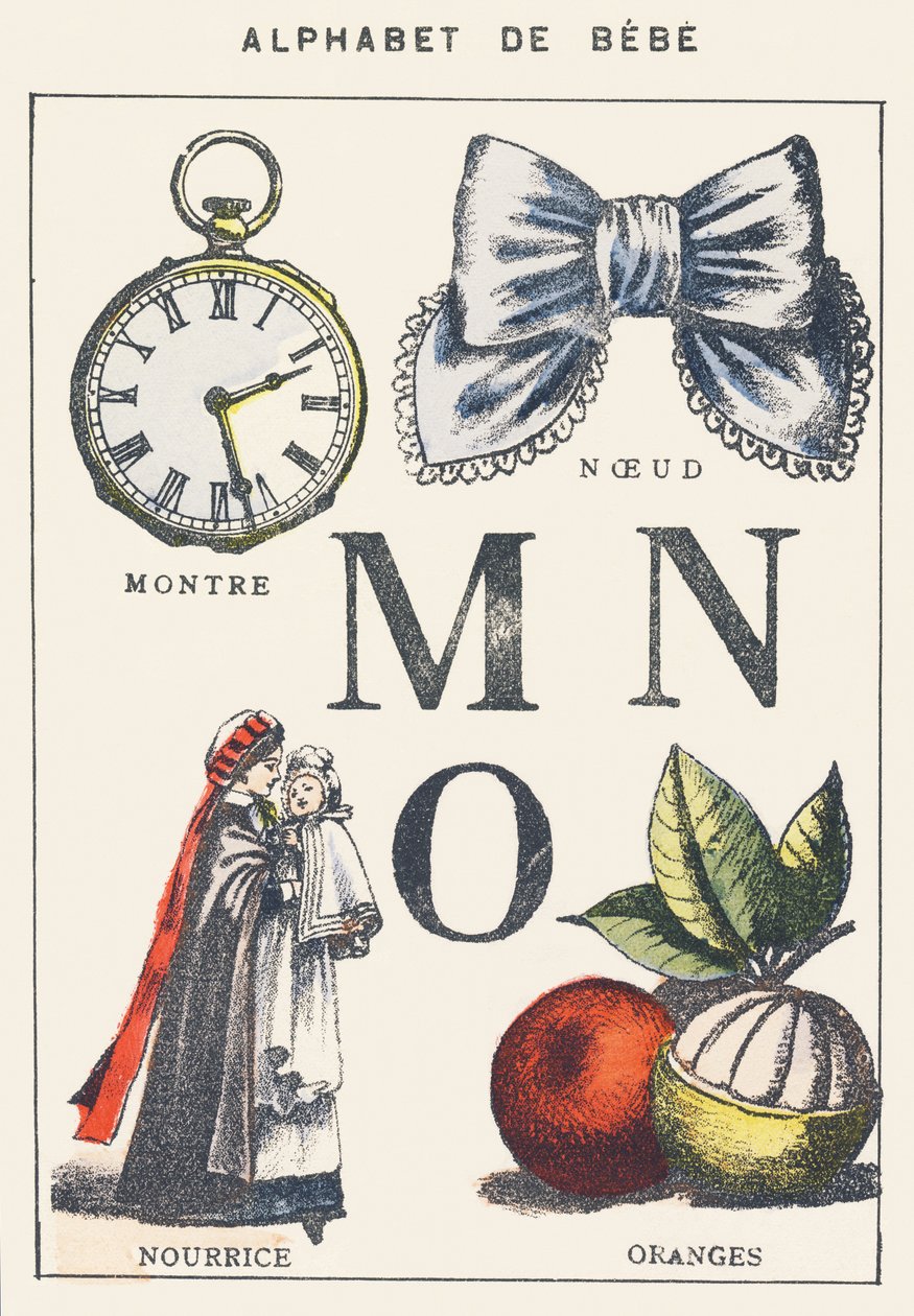 M N O: Watch, Knot, Nurse, Oranges by Unknown artist