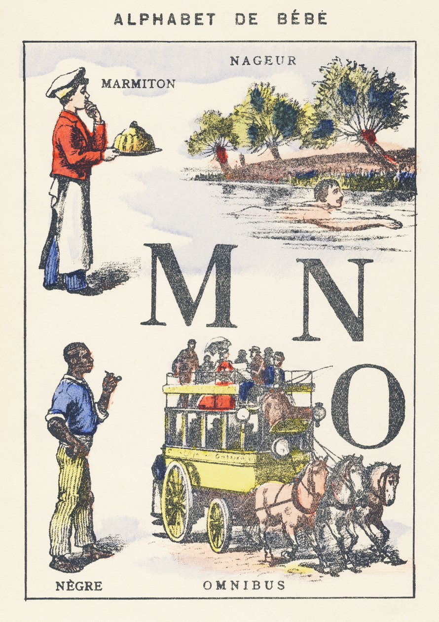 M N W: Pot, Swimmer, Negro, Omnibus by Unknown artist