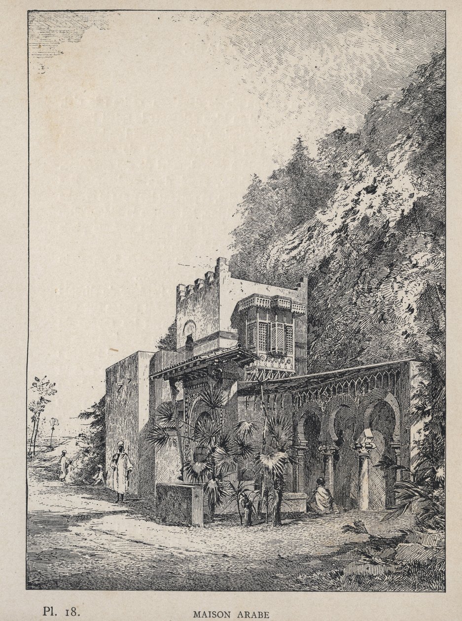 Arab House - engraving of 1889 in 