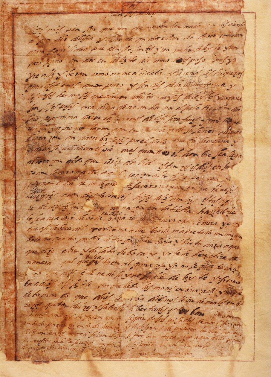 Letter no 7 to the monks of Beas de Segura, 18th of November 1585 by Unknown artist