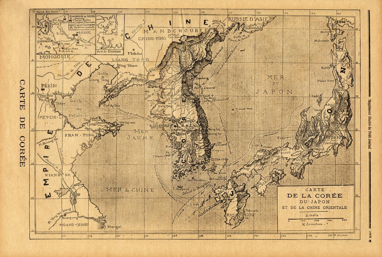 Map of Korea, Japan and East China by Unknown artist