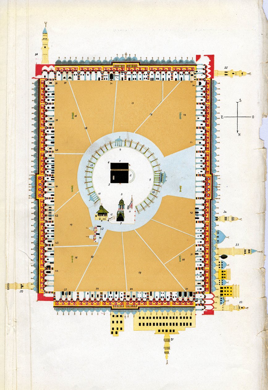 Map of Mecca - 19th century by Unknown artist