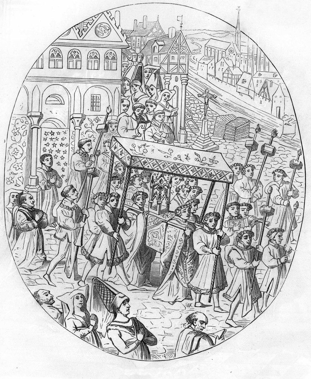 March of a corporation of jewelers in the 15th century by Unknown artist
