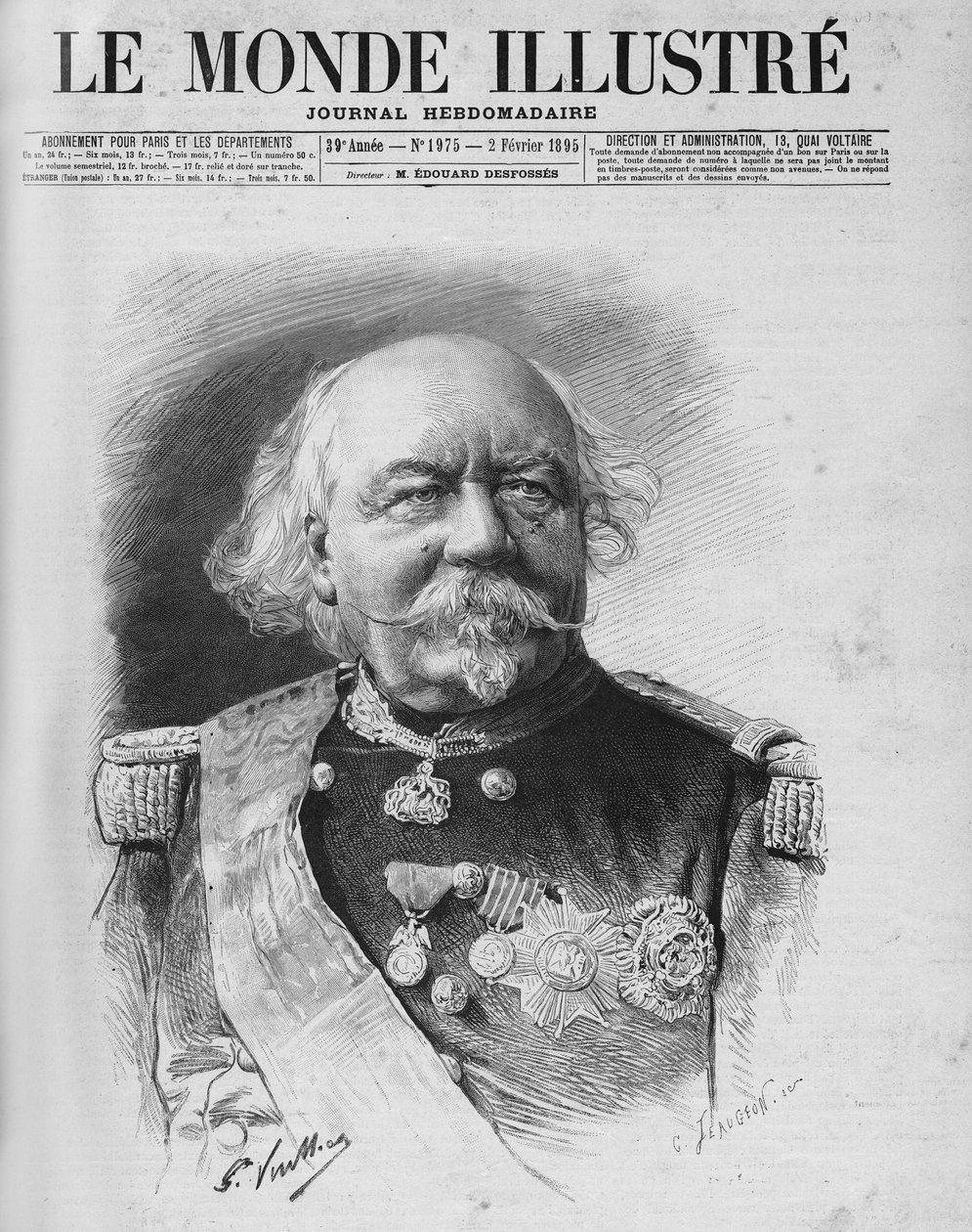 Marshal Canrobert (1809 - 1895). Announced his death on January 24 by Unknown artist