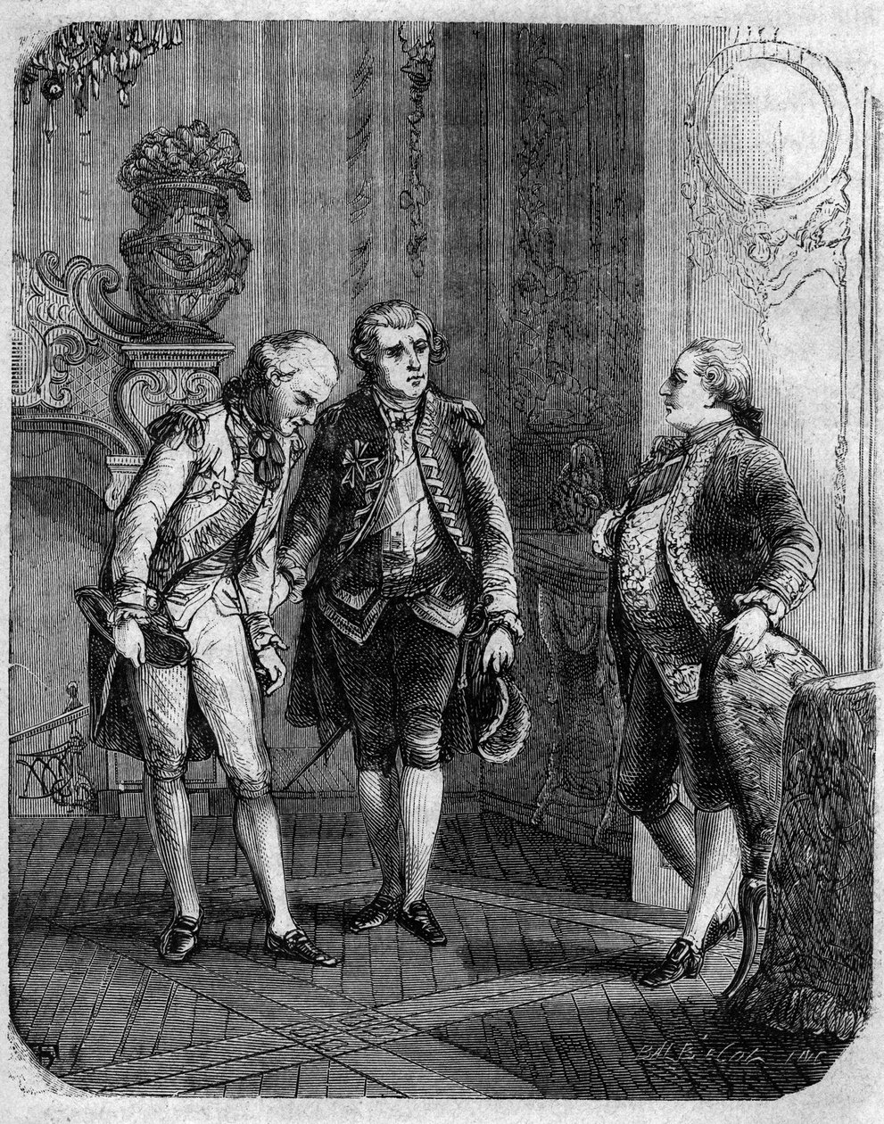 Meeting between the Count of Marbeuf, appointed military governor of Corsica in 1772 and Pascal (Pasquale) Paoli. In 