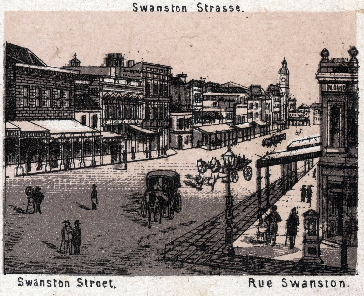 Melbourne, Australia: view of Swanston Street. in 