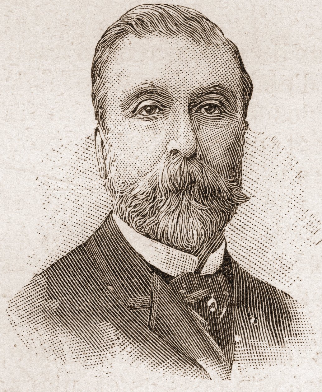 Members of the Academy Francaise in 1895: portrait of Ludovic Halevy, French playwright, librettist and novelist. by Unknown artist