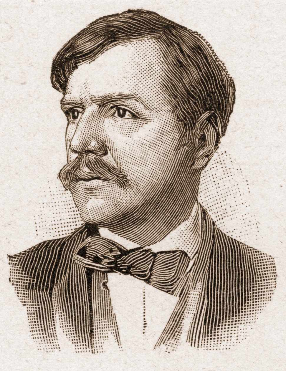 Members of the Academy Francaise in 1895: portrait of Paul Bourget (1852-1935), French writer. by Unknown artist