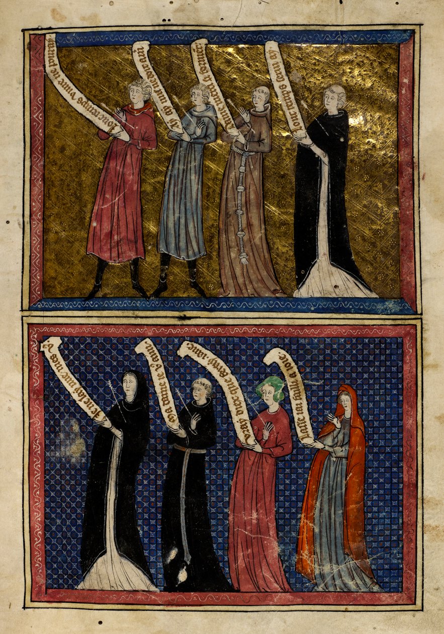 Men and women wounded by the God of Love from 