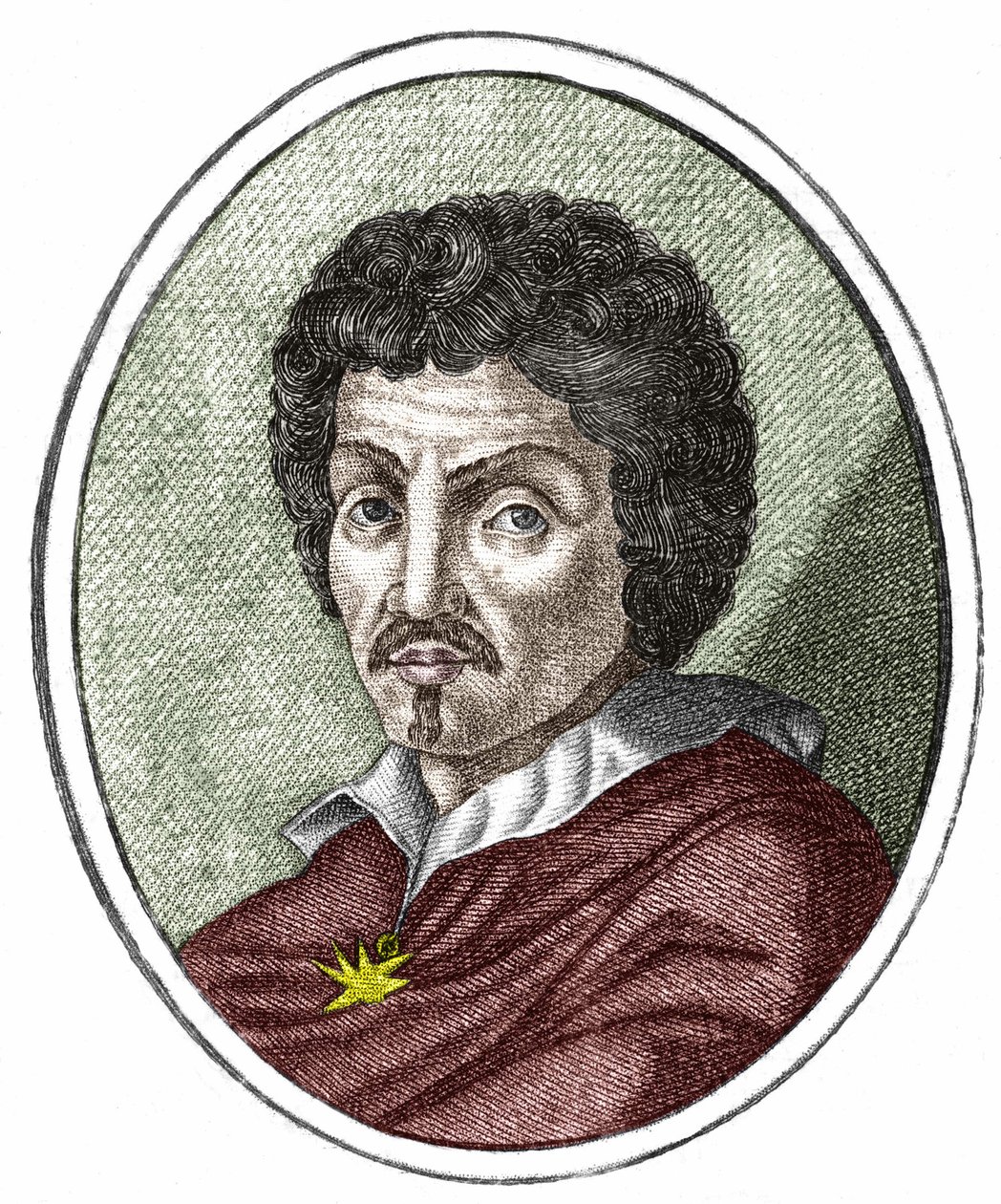 Michelangelo Merisi dit il Caravaggio or Caravaggio (1569 - 1609), engraving 17th century by Unknown artist