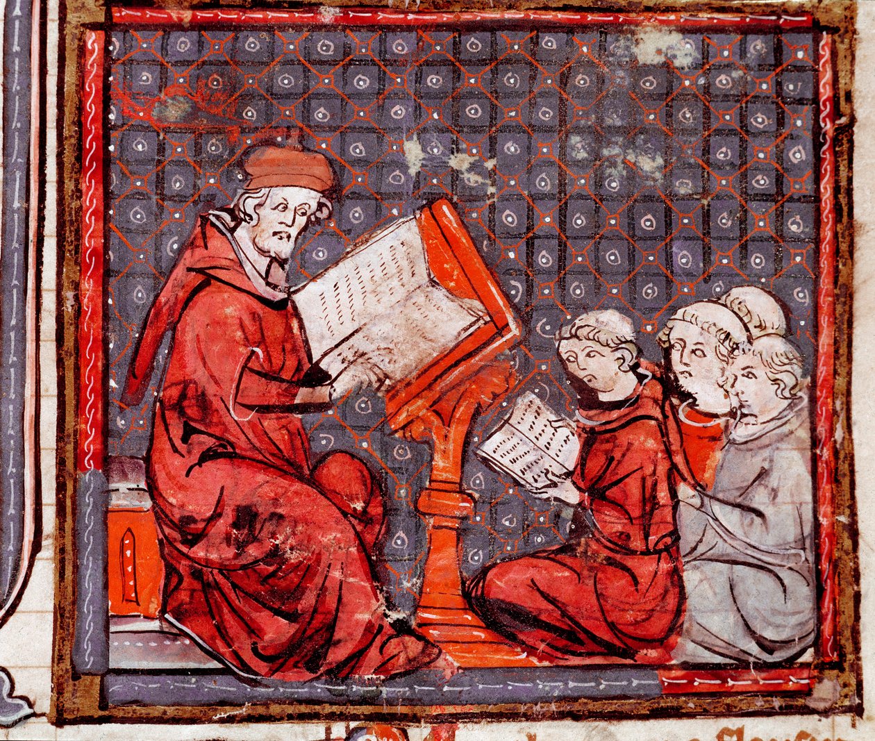 A Class of Philosophy: The Teacher and His Students. Miniature from 