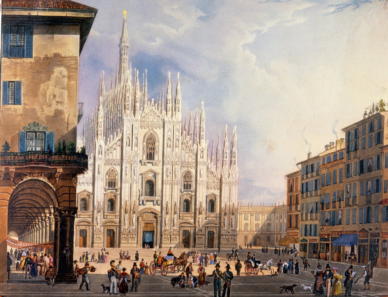 Milan, Duomo Square around 1825 by Unknown artist