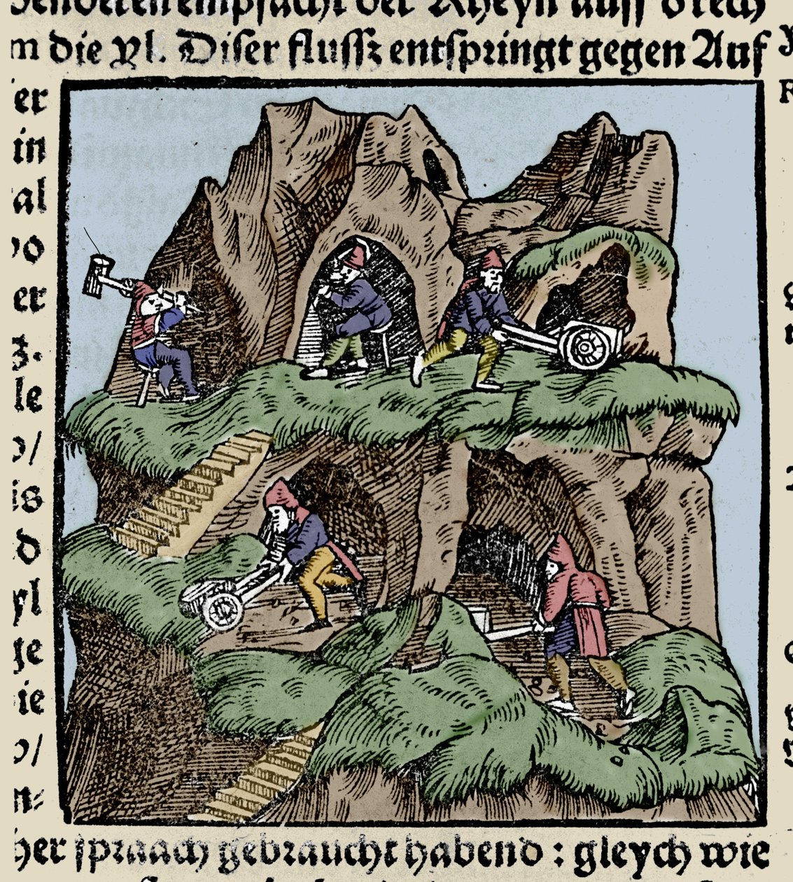 Mines in the 15th Century (Engraving from Johann Stumpff