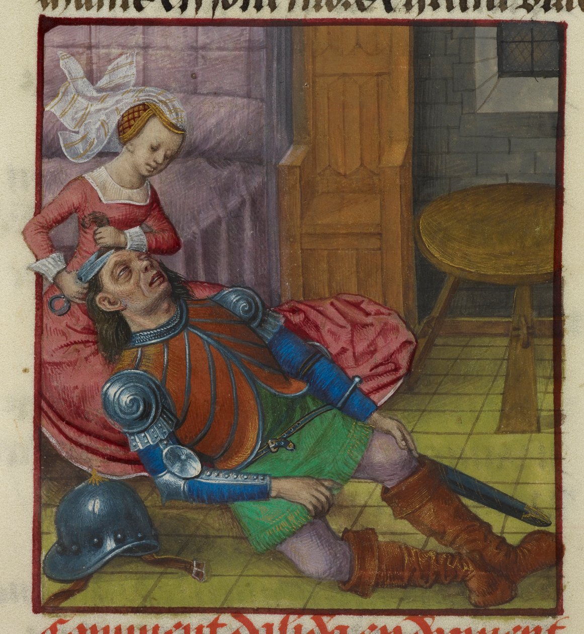 Miniature of Delilah cutting Samson