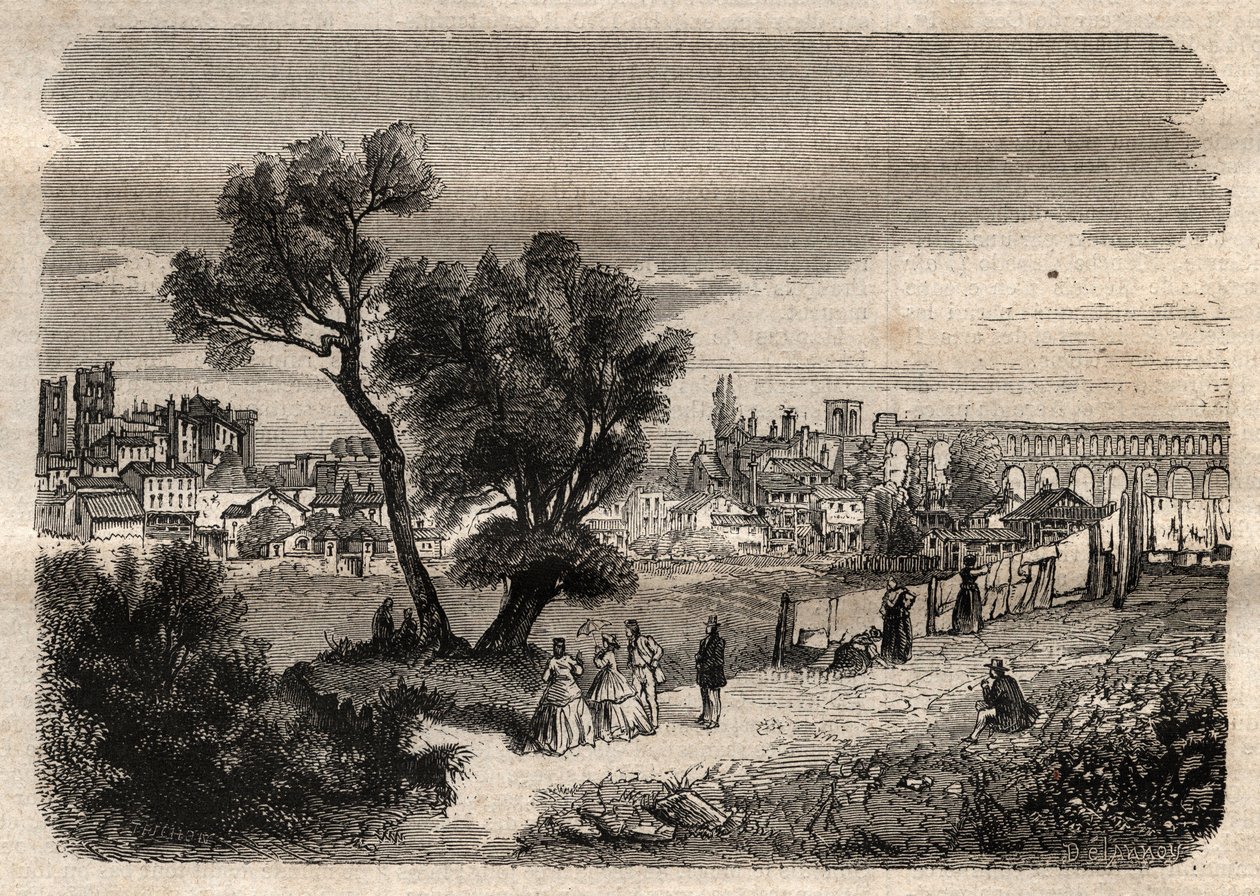 Montpellier in the 19th century by Unknown artist