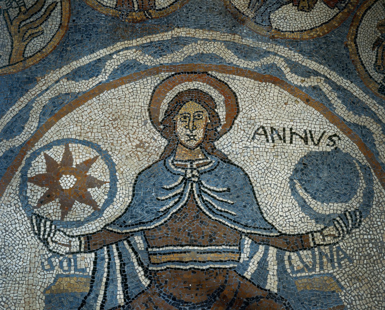 Mosaic floor depicting the months of the year by Unknown artist